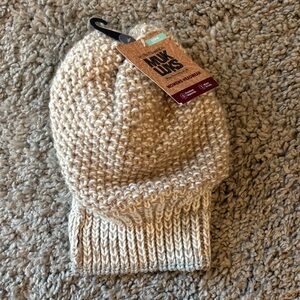 Muk Luks Beige Knit Beanie
